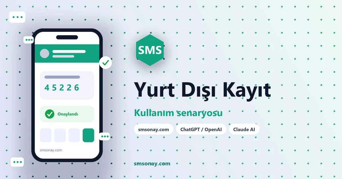 Yurt Dışı Kayıt için sanal numara