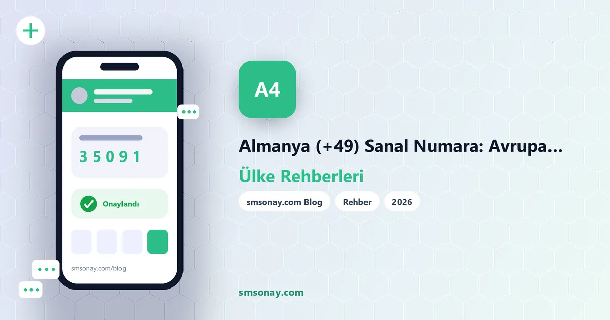 Almanya (+49) Sanal Numara: Avrupa Servisleri İçin Rehber