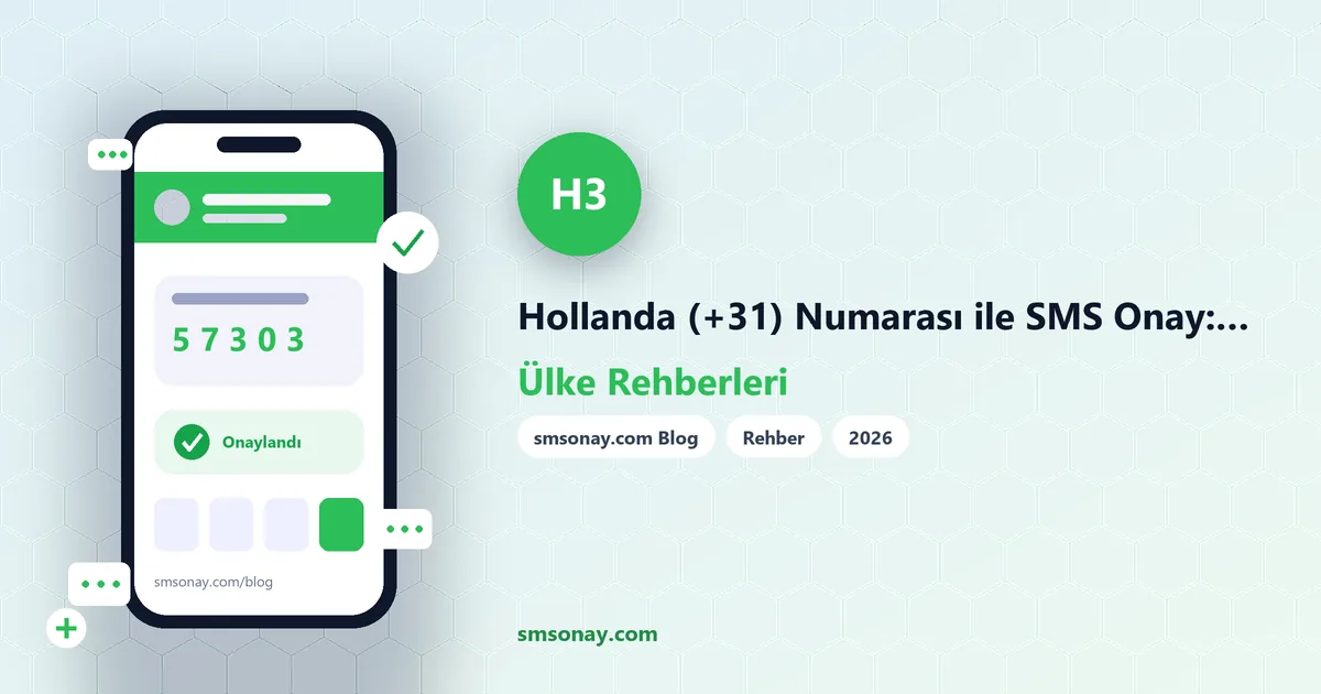 Hollanda (+31) Numarası ile SMS Onay: Neden Popüler?