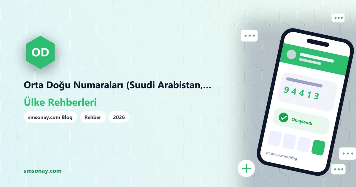 Orta Doğu Numaraları (Suudi Arabistan, Kuveyt, Umman) ile Kayıt