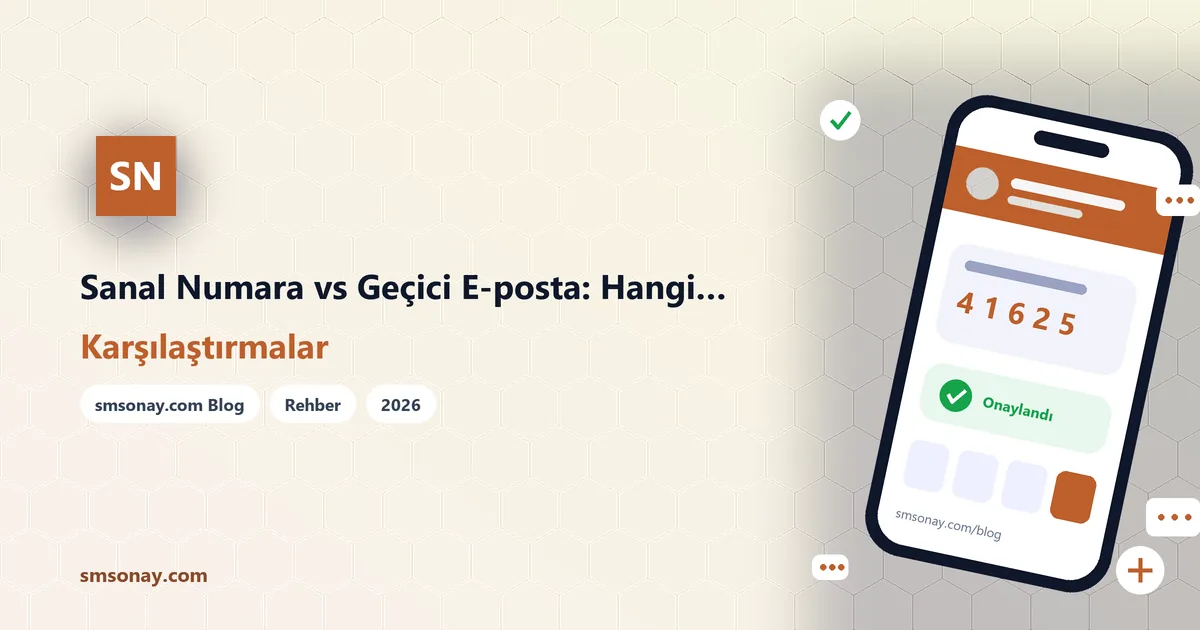 Sanal Numara vs Geçici E-posta: Hangi Durumda Hangisi?