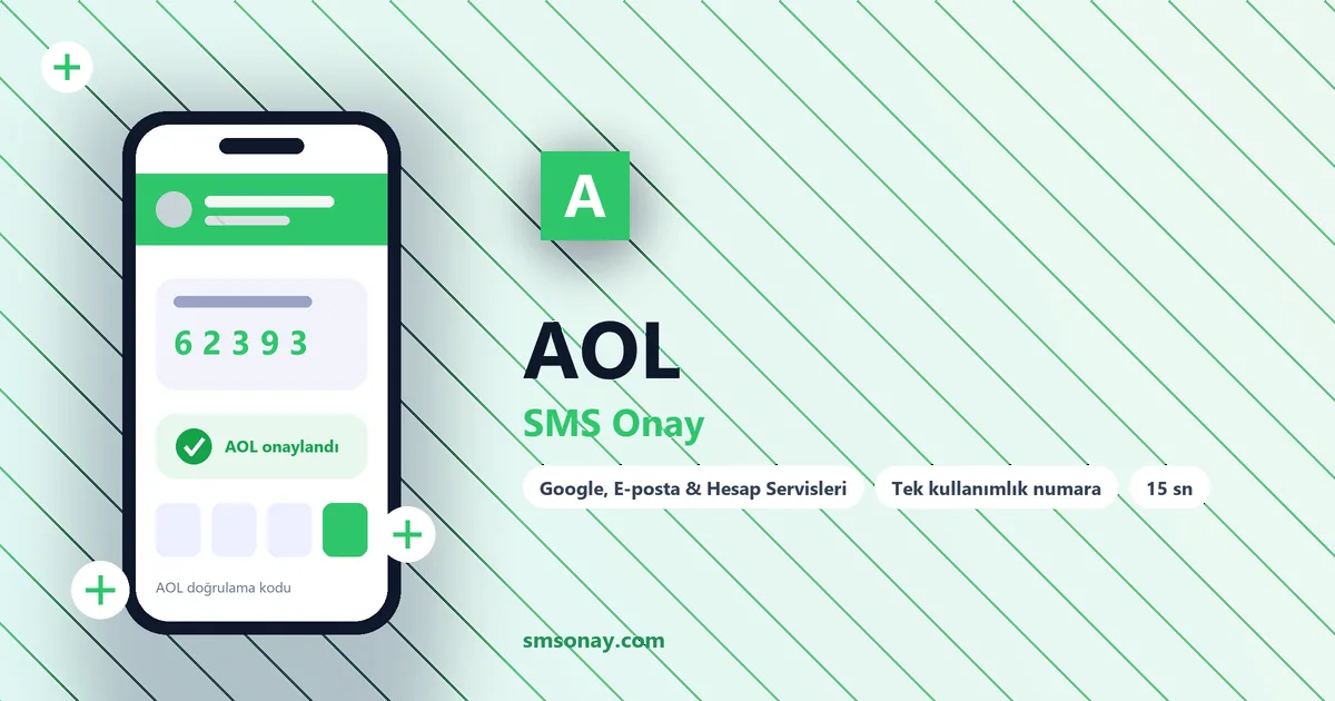 AOL Ücretsiz SMS Onay görseli