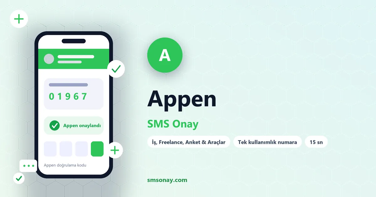 Appen Ücretsiz SMS Onay görseli