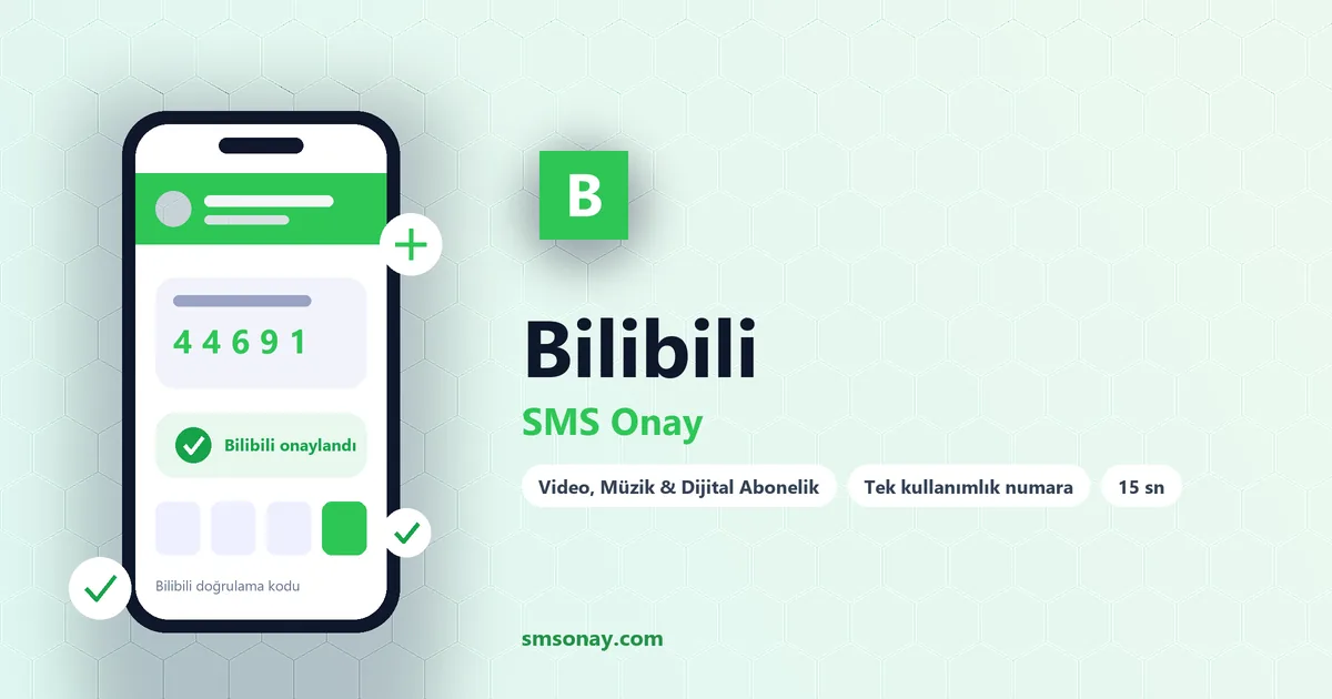 Bilibili Ücretsiz SMS Onay görseli