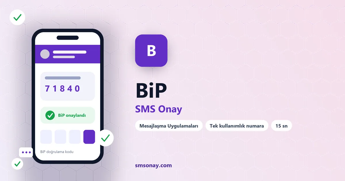 BiP Ücretsiz SMS Onay görseli