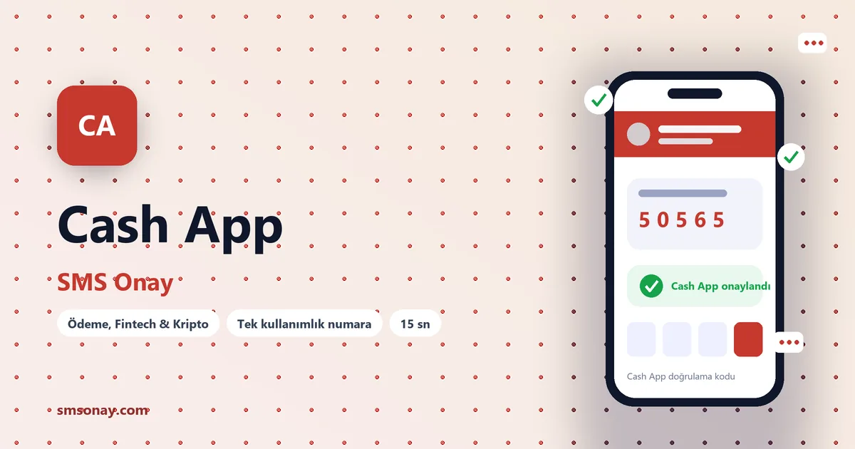Cash App Ücretsiz SMS Onay görseli