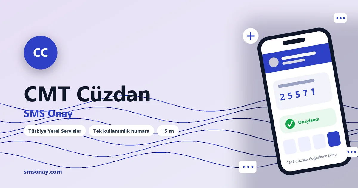 CMT Cüzdan Ücretsiz SMS Onay görseli