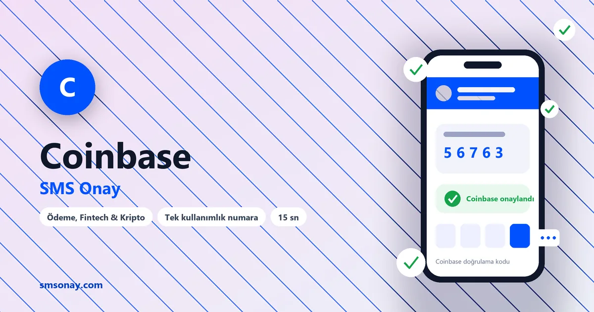 Coinbase Ücretsiz SMS Onay görseli