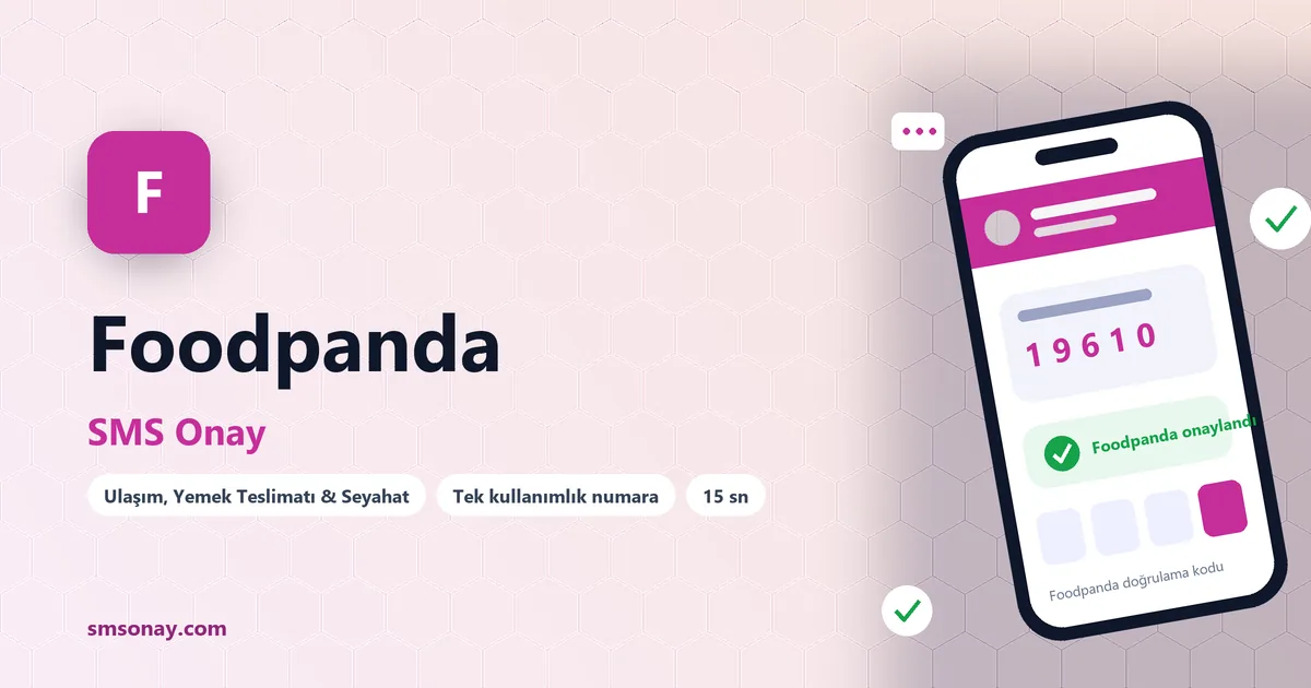 Foodpanda Ücretsiz SMS Onay görseli