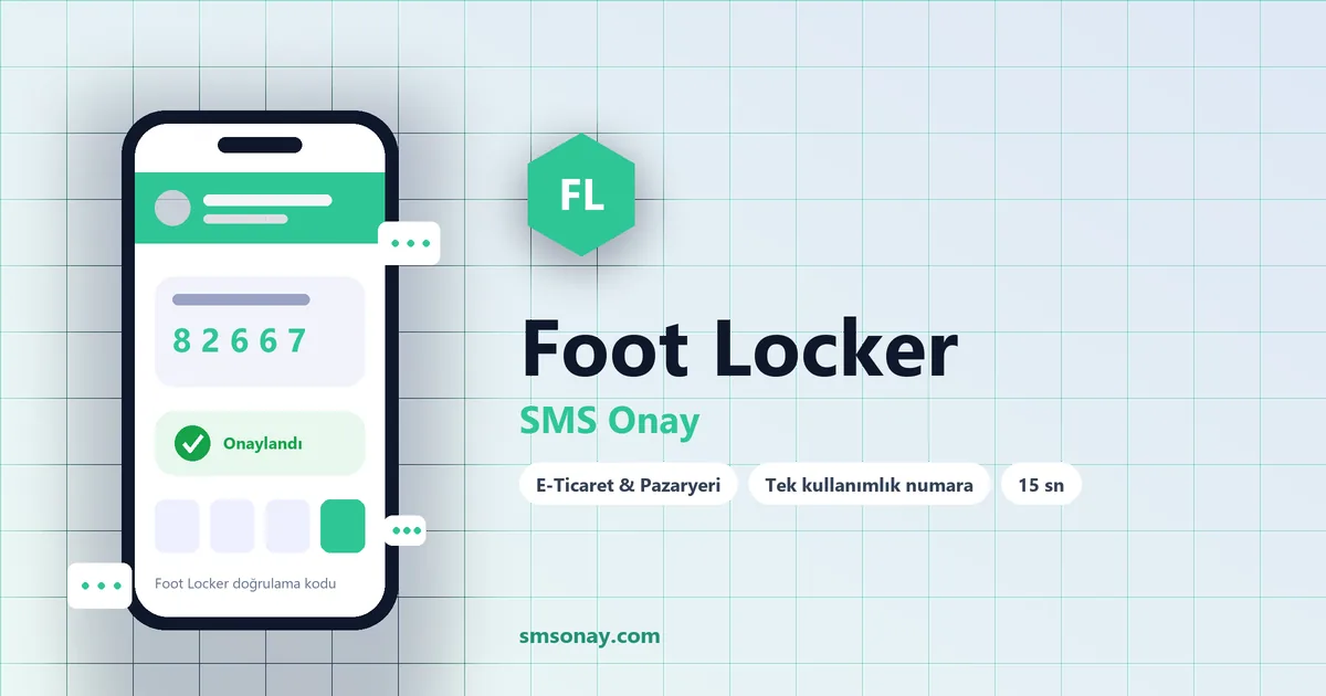 Foot Locker Ücretsiz SMS Onay görseli