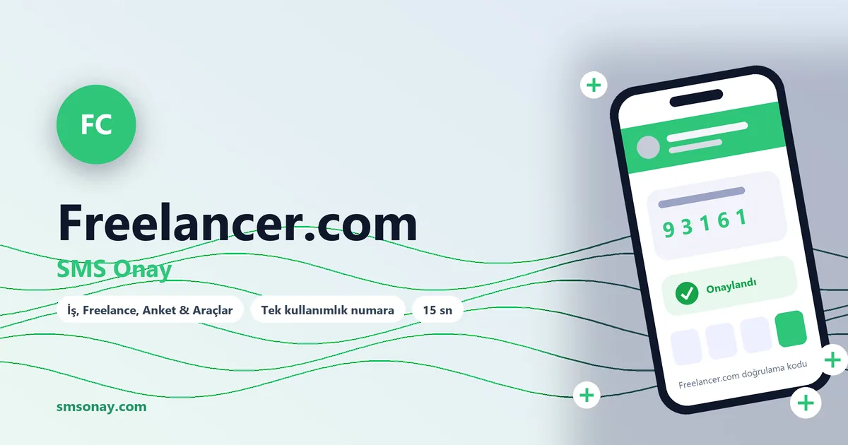 Freelancer.com Ücretsiz SMS Onay görseli