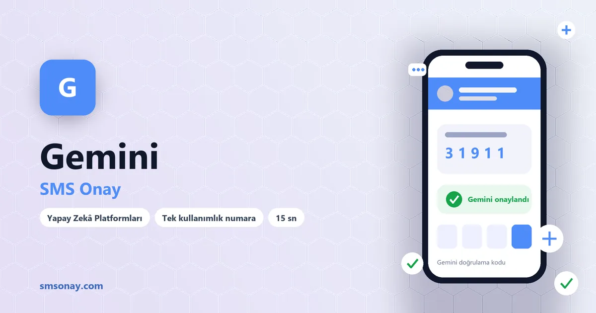 Gemini Ücretsiz SMS Onay görseli