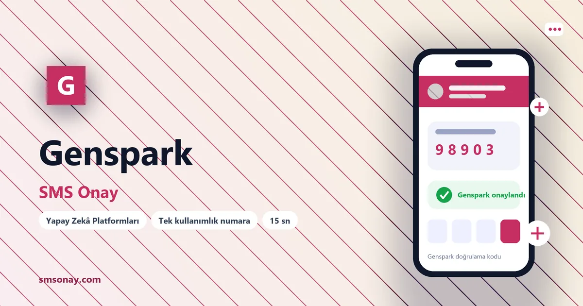Genspark Ücretsiz SMS Onay görseli