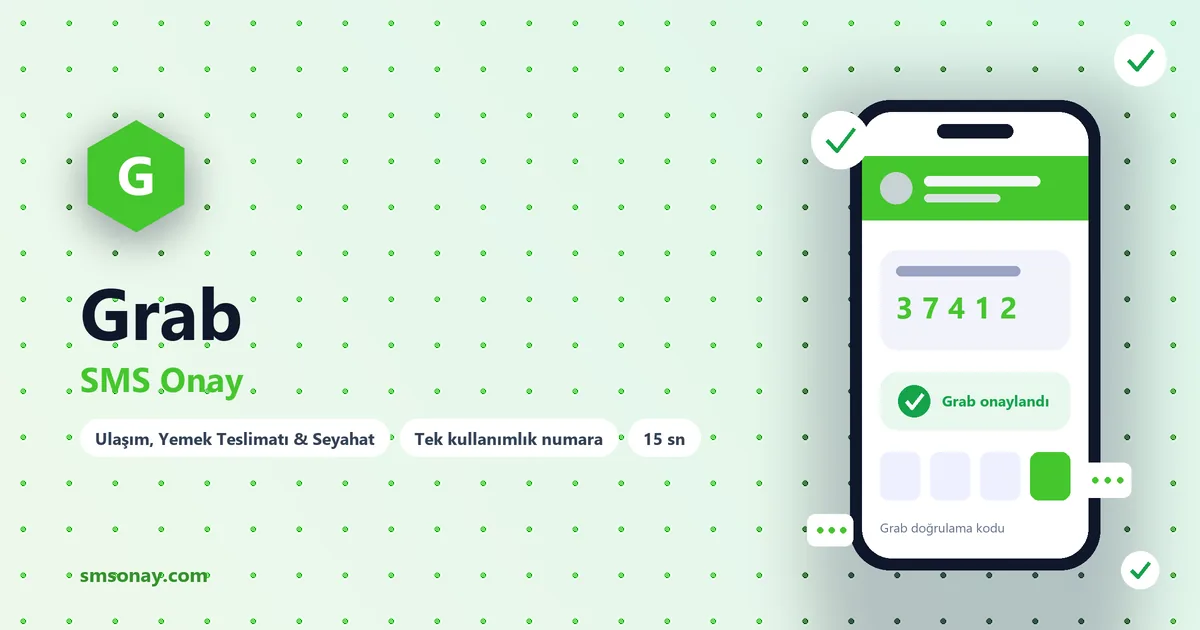 Grab Ücretsiz SMS Onay görseli