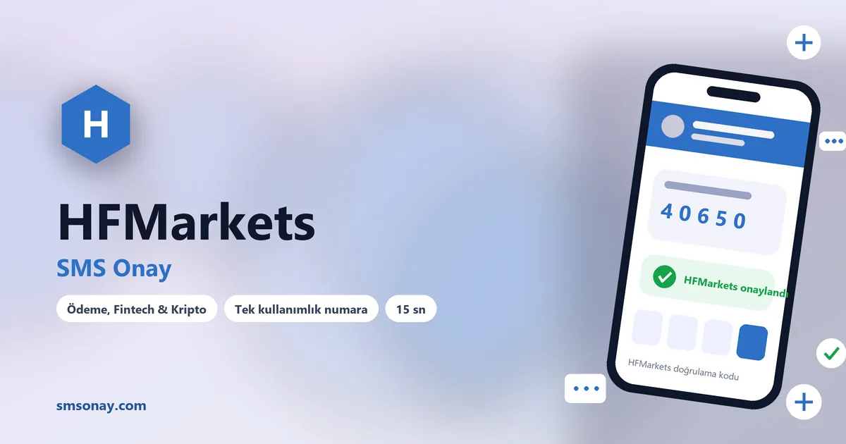 HFMarkets Ücretsiz SMS Onay görseli