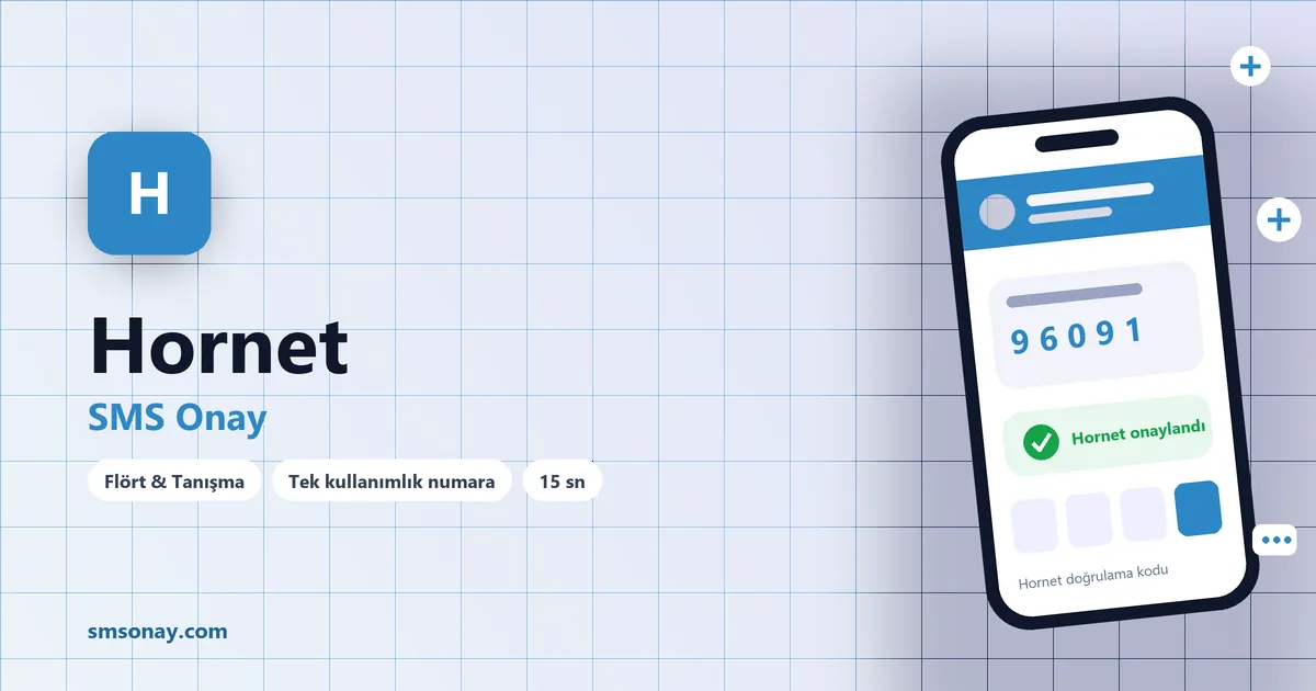 Hornet Ücretsiz SMS Onay görseli