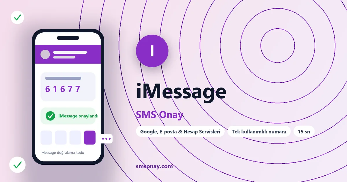 iMessage Ücretsiz SMS Onay görseli