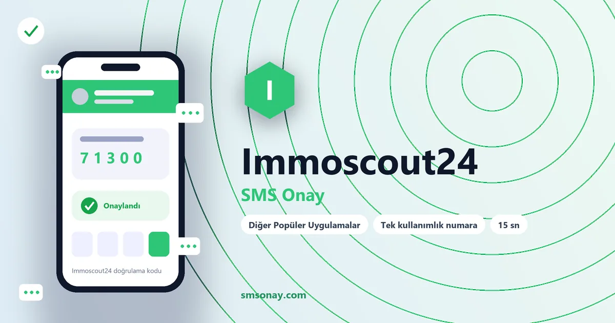 Immoscout24 Ücretsiz SMS Onay görseli
