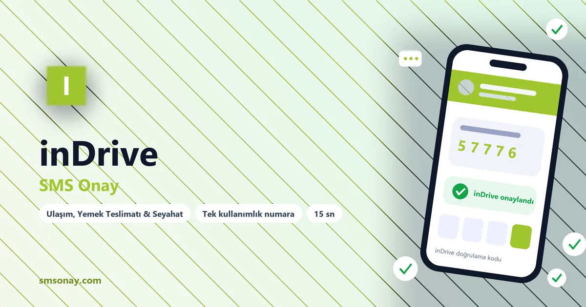 inDrive Ücretsiz SMS Onay görseli