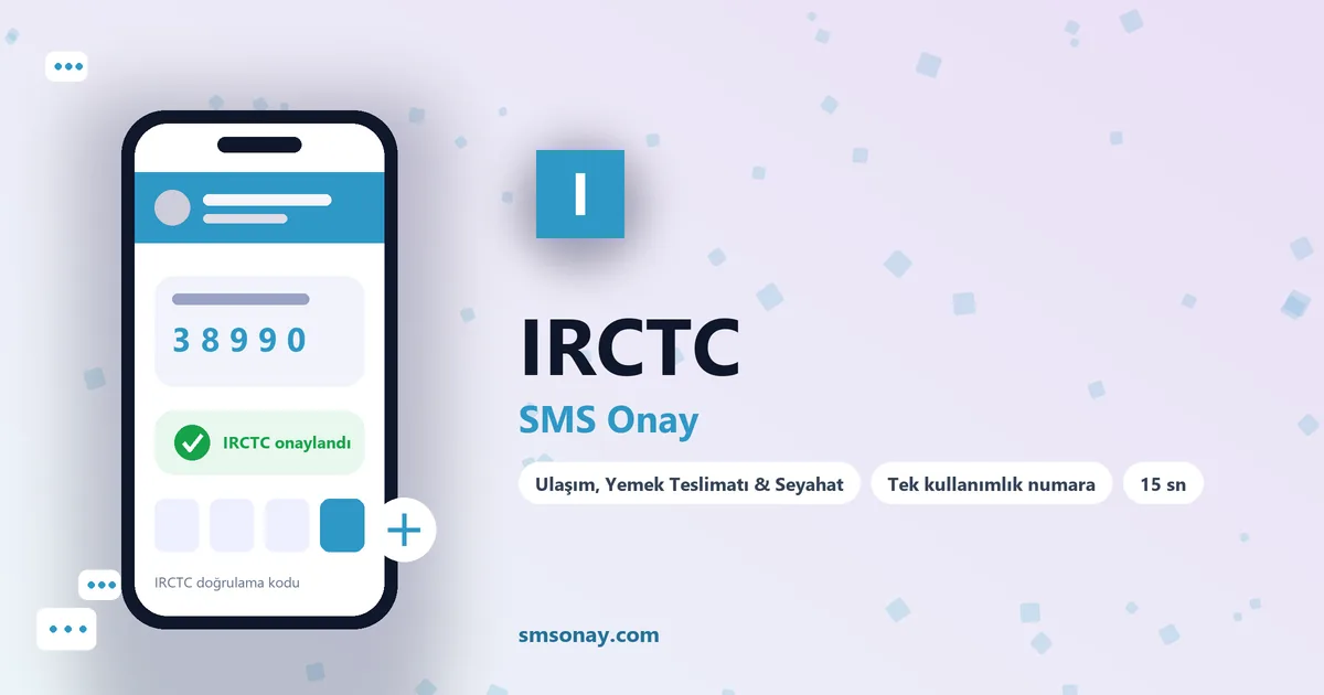 IRCTC SMS onay: sanal numaraya gelen doğrulama kodu ekranı