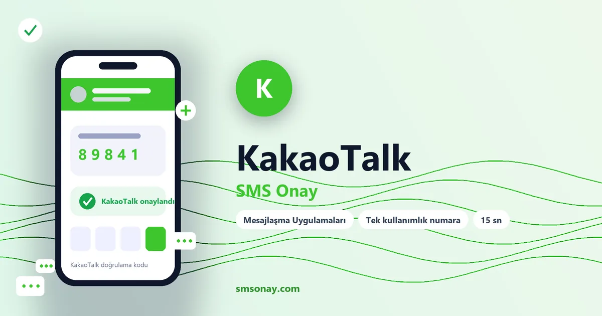 KakaoTalk Ücretsiz SMS Onay görseli