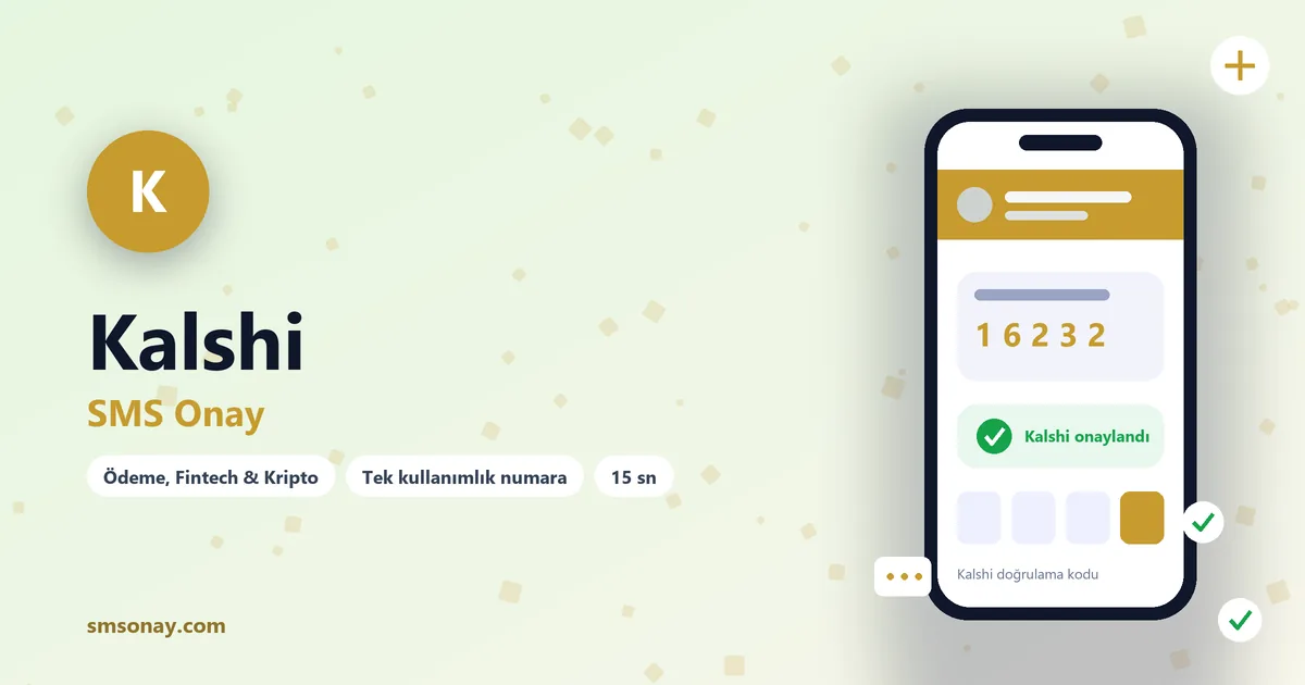 Kalshi Ücretsiz SMS Onay görseli