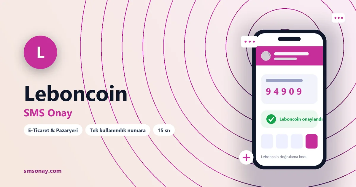Leboncoin Ücretsiz SMS Onay görseli