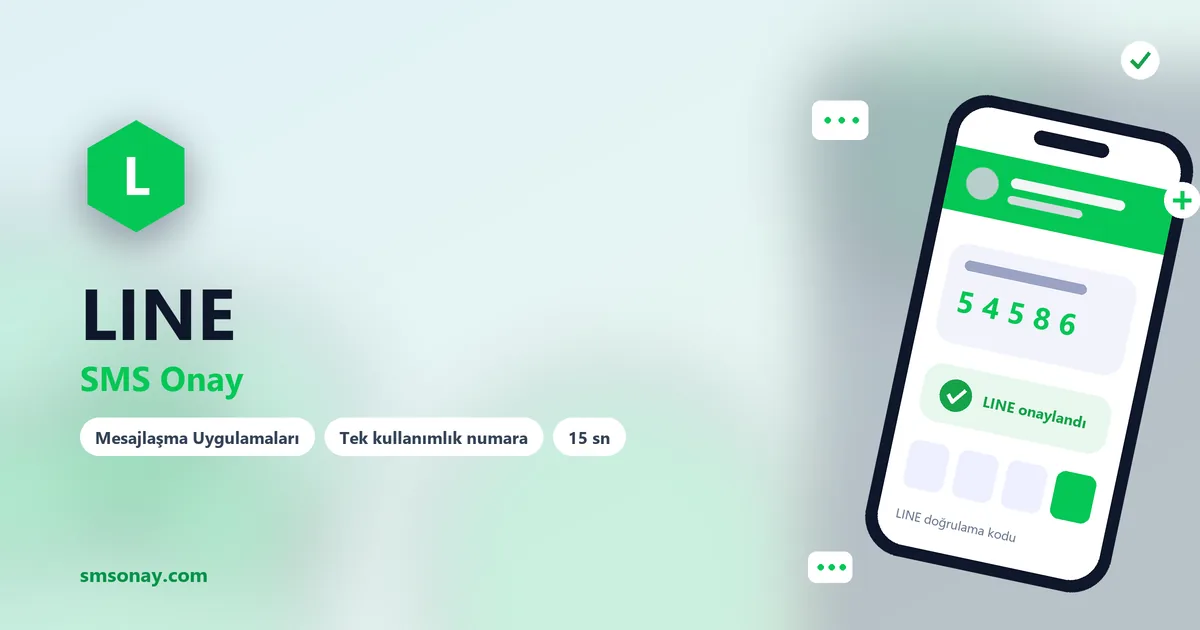 LINE Ücretsiz SMS Onay görseli
