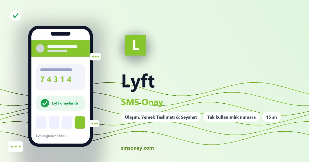Lyft Ücretsiz SMS Onay görseli