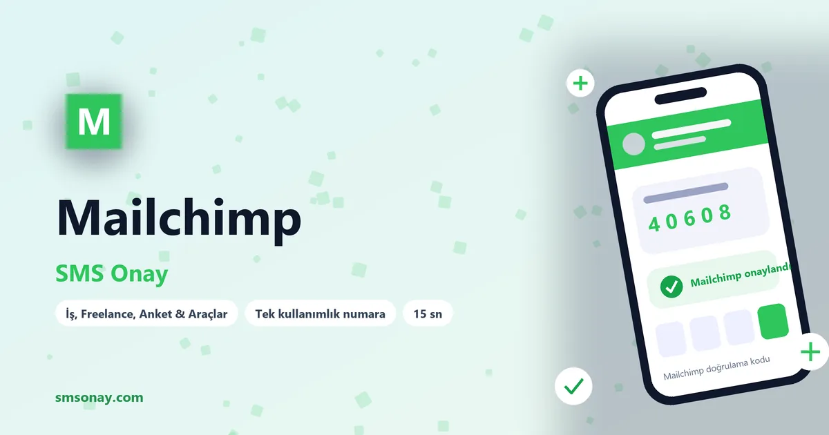 Mailchimp Ücretsiz SMS Onay görseli