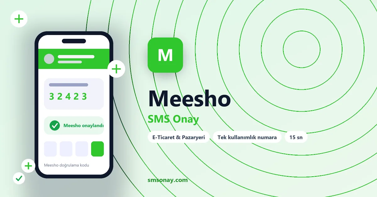 Meesho SMS onay: sanal numaraya gelen doğrulama kodu ekranı