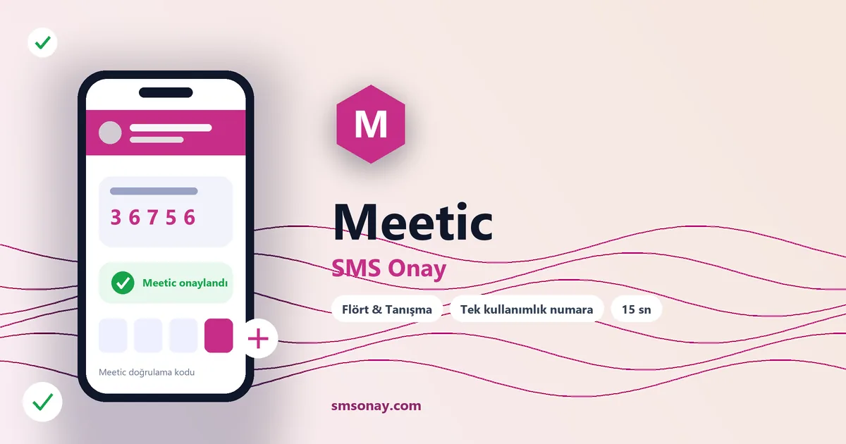 Meetic SMS onay: sanal numaraya gelen doğrulama kodu ekranı