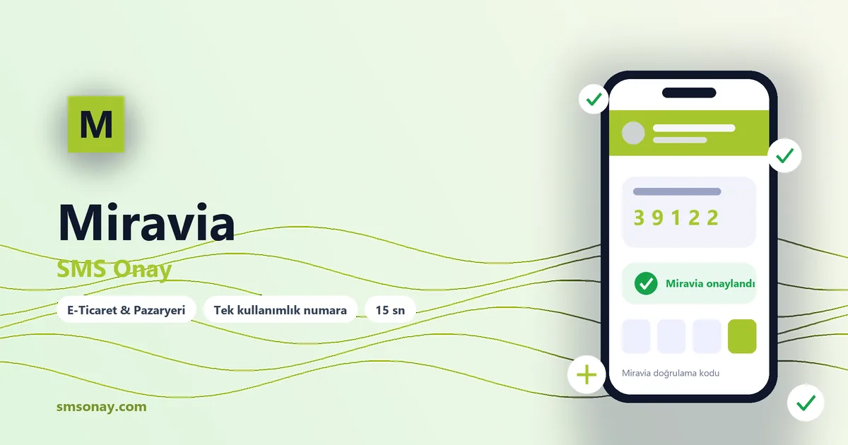 Miravia SMS onay: sanal numaraya gelen doğrulama kodu ekranı