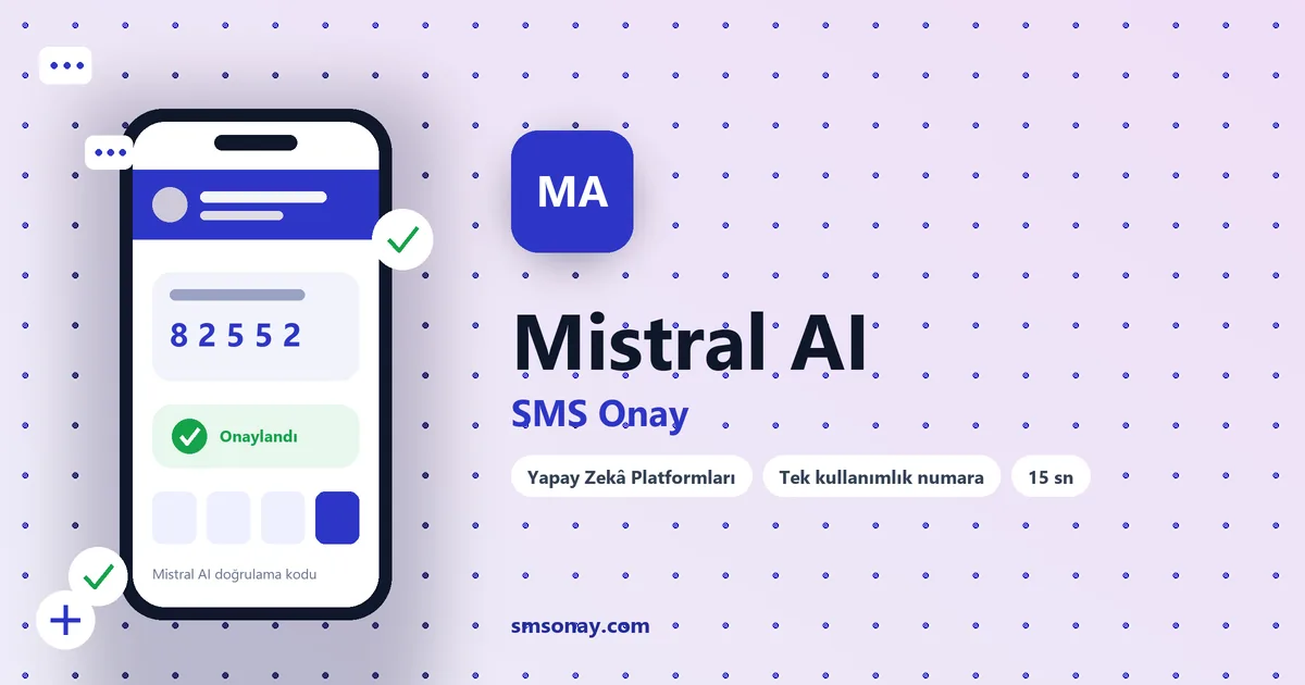 Mistral AI Ücretsiz SMS Onay görseli
