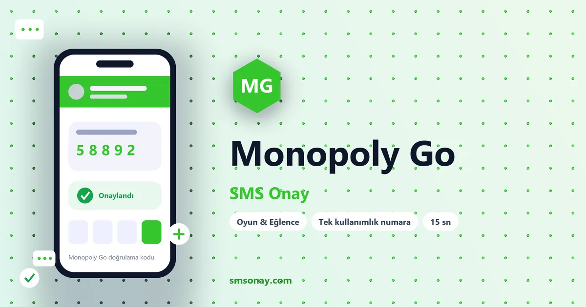 Monopoly Go Ücretsiz SMS Onay görseli