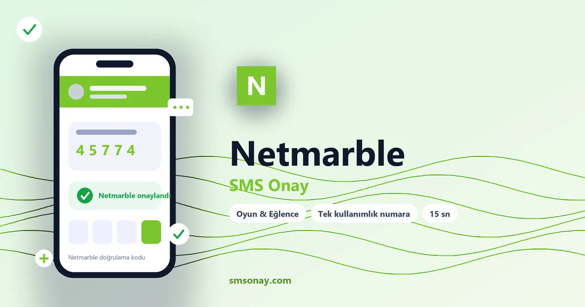 Netmarble Ücretsiz SMS Onay görseli