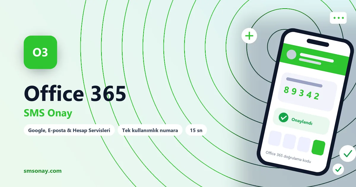 Office 365 Ücretsiz SMS Onay görseli