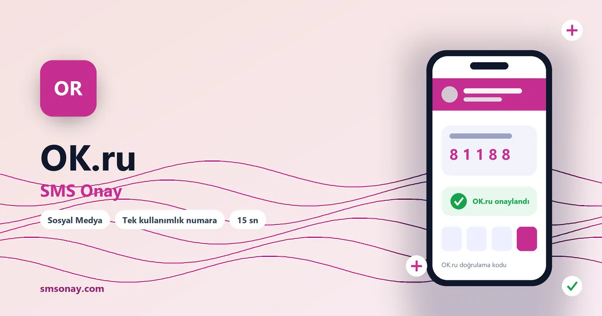 OK.ru SMS onay: sanal numaraya gelen doğrulama kodu ekranı