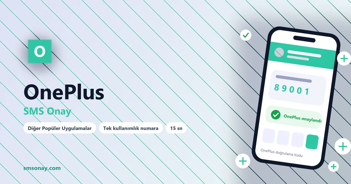 OnePlus SMS onay: sanal numaraya gelen doğrulama kodu ekranı