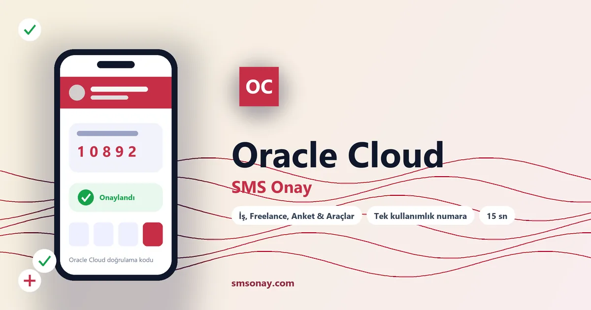 Oracle Cloud Ücretsiz SMS Onay görseli