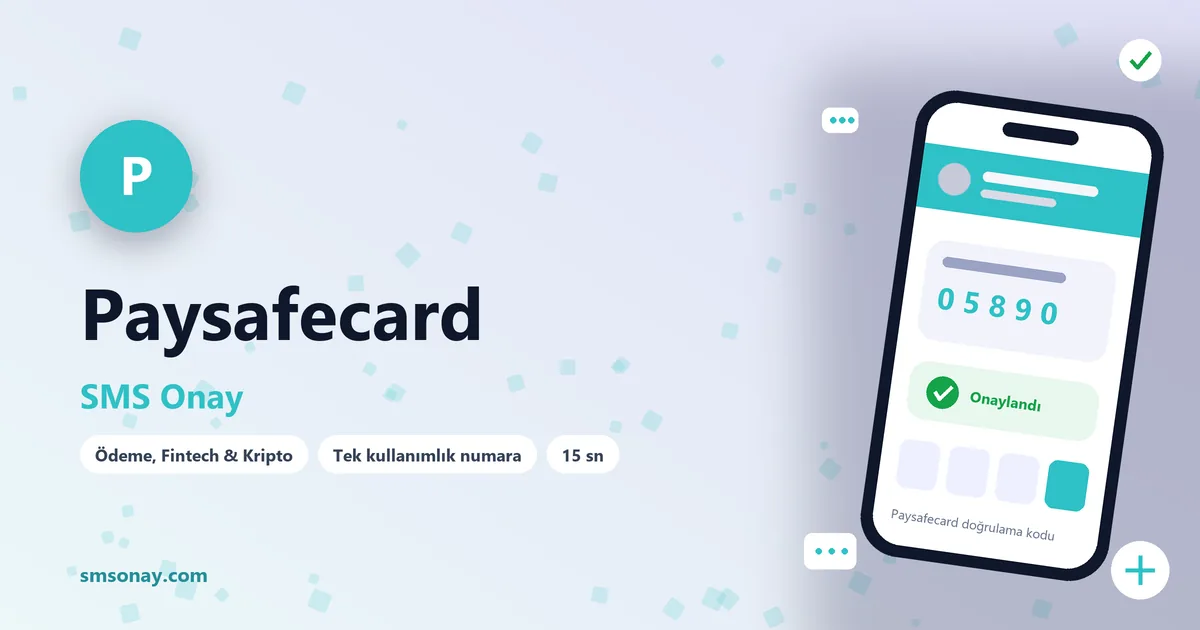Paysafecard Ücretsiz SMS Onay görseli
