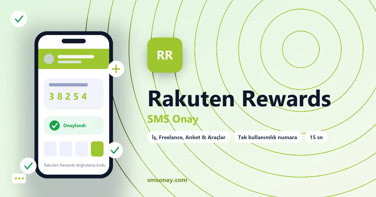 Rakuten Rewards Ücretsiz SMS Onay görseli