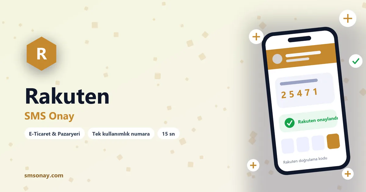 Rakuten Ücretsiz SMS Onay görseli