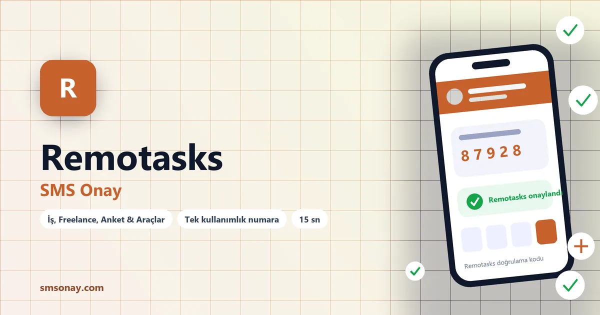 Remotasks Ücretsiz SMS Onay görseli