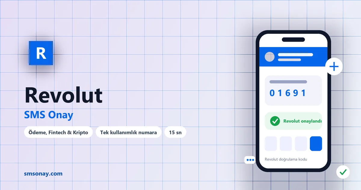 Revolut Ücretsiz SMS Onay görseli