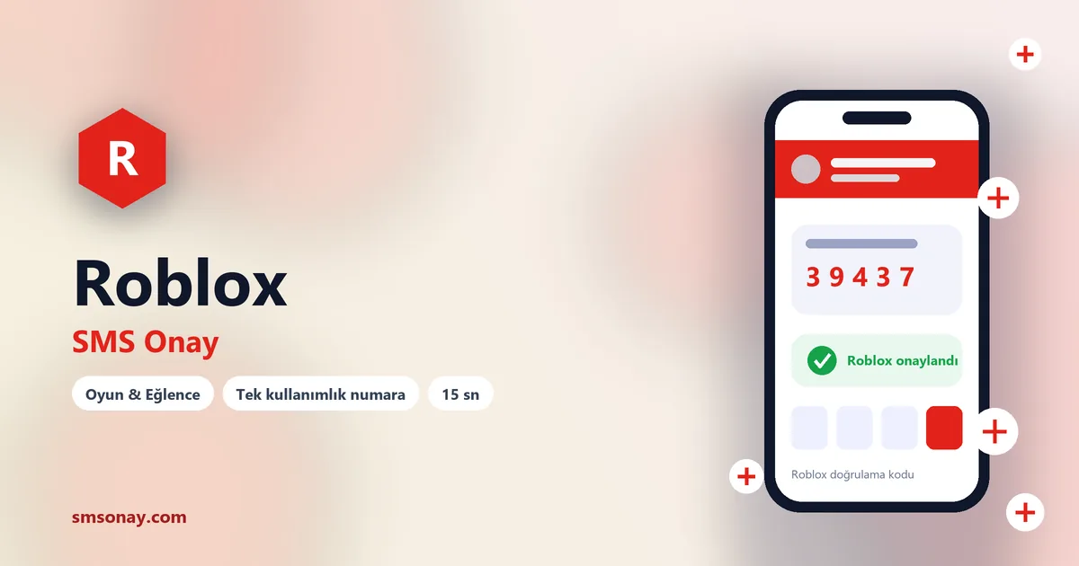 Roblox SMS onay: sanal numaraya gelen doğrulama kodu ekranı