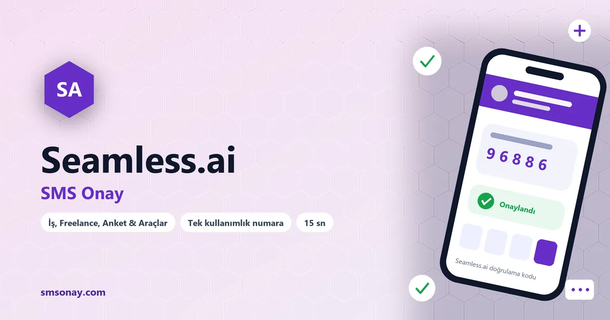 Seamless.ai Ücretsiz SMS Onay görseli
