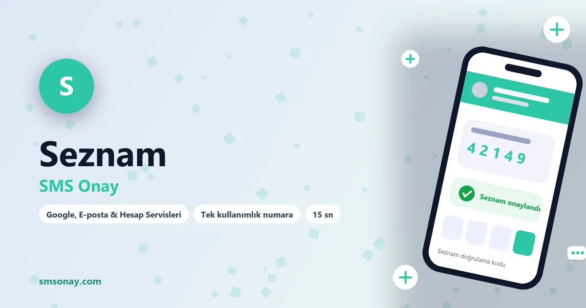 Seznam Ücretsiz SMS Onay görseli