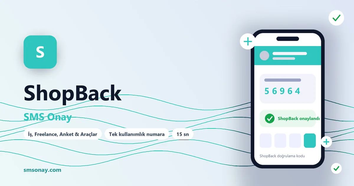 ShopBack Ücretsiz SMS Onay görseli