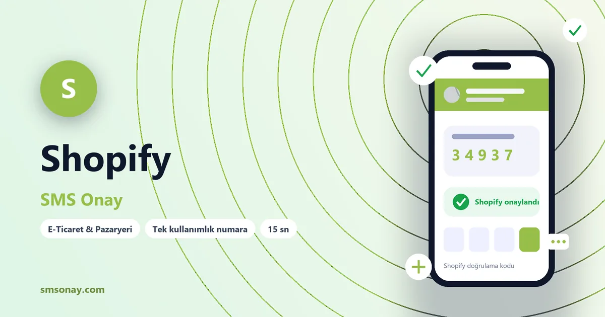Shopify Ücretsiz SMS Onay görseli